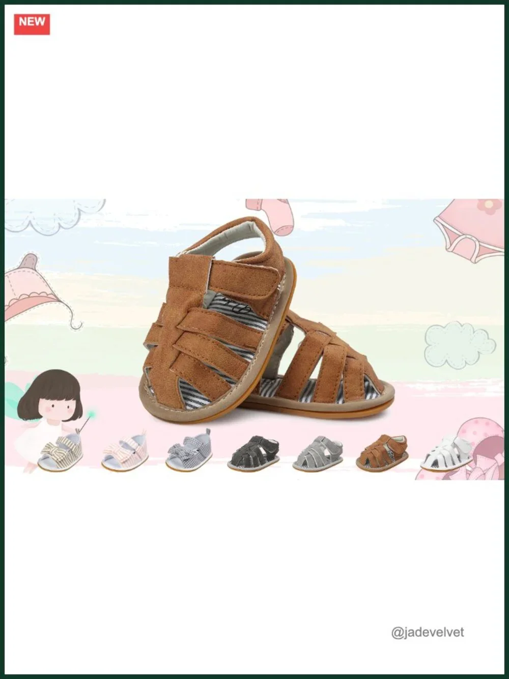 Baby Boys Girls Sandals Rubber Sole First Walker Outdoor Summer Shoes